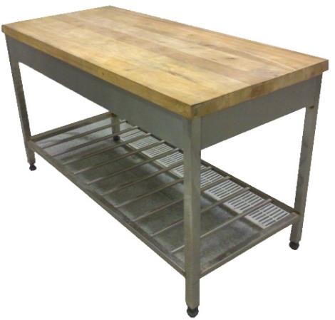 میز کار آماده سازی با رویه چوب یا پلی اتیلن تفلون 88284023
