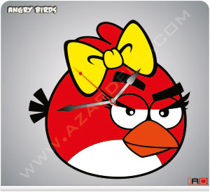 ساعت دیواری پرندگان خشمگین (انگری بردز) Angry Birds