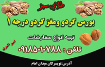 بورس گردو و مغز گردو درجه 1 تویسرکان