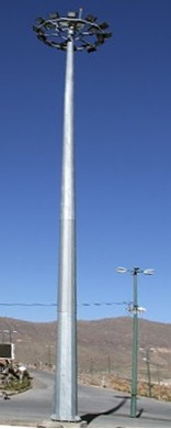 برج نوری و دکل روشنایی با پروژکتور و نورافکن گازی و LED