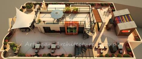 	طراحی حیاط ، محوطه سازی،Roof garden و تراس