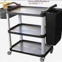 ترولی سه طبقه پلاستیکی سطل دار