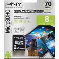 فروش ویژه مموری میکرو PNY کلاس 10 U3   با سرعت 70Mbps فقط  15000تومان