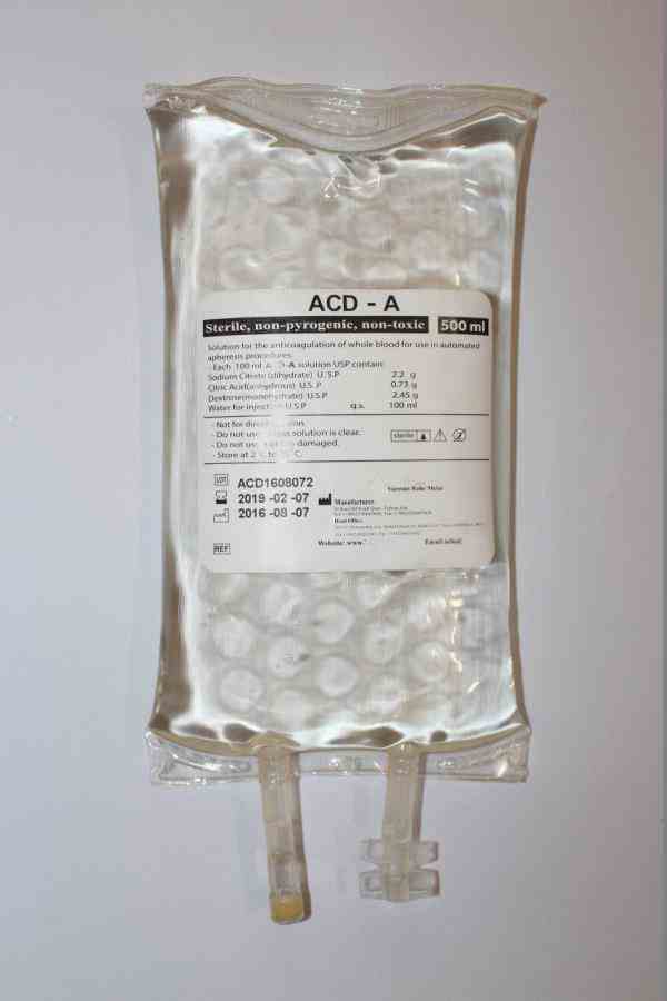 کیسه حاوی محلول ACD-A