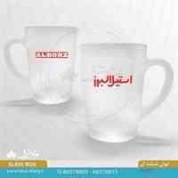 چاپ لوگو روی لیوان شیشه ای ارزان تبلیغاتی 