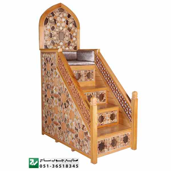 منبر چوبی سنتی گره چینی مسجد،نمازخانه اماکن مذهبی