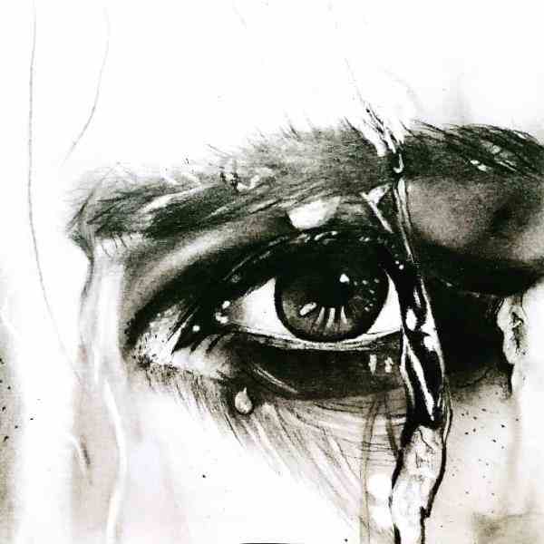 تابلو نقاشی سیاه قلم چهره هایپررئال