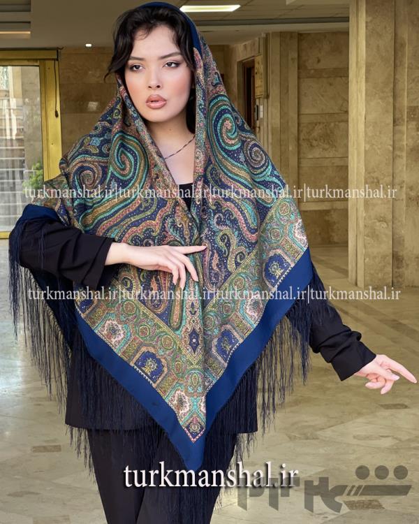 روسری ترکمن پشمی و ابریشمی 