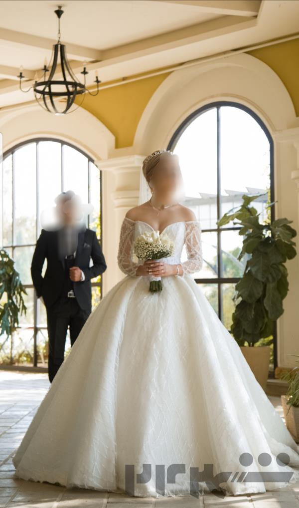 لباس عروس اسکالت سنگ دوزی شده | یک بار پوشیده شده