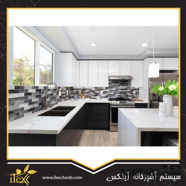 کابینت ام دی اف طرح چوب روشن