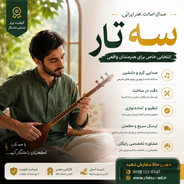 آموزش سه تار از مبتدی تا حرفه‌ای 