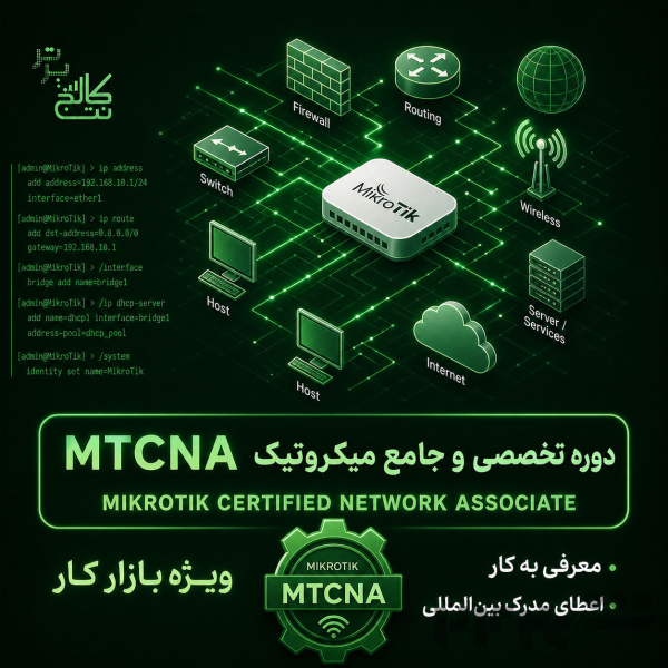 آموزش شبکه میکروتیک MTCNA +استخدام در نت‌کالج برتر